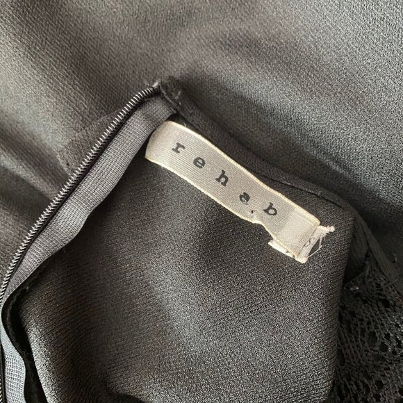 Rehab - Goth Black Collared Dress, Wednesday Adams Style - Picture 8 of 8